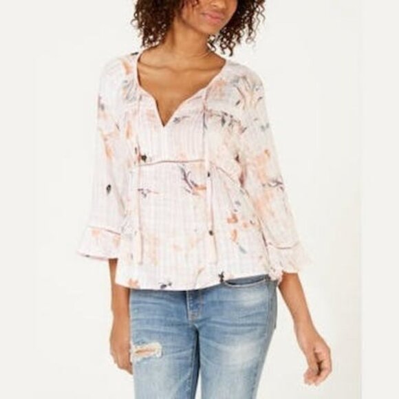 American Rag Juniors Printed Peasant Tunic - Picture 1 of 1